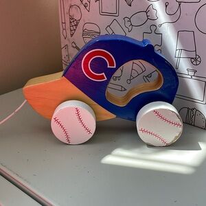 Wooden Cubs Logo, with string to pull along!